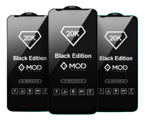 Mica Protector De Pantalla For Huawei Y8p Black Edition 20k