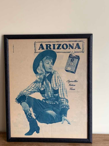 Antiguo Afiche Arizona. Publicidad Enmarcada.