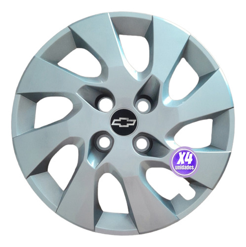 Juego 4 Tazas Chevrolet Agile Corsa Meriva Prisma Rodado 14