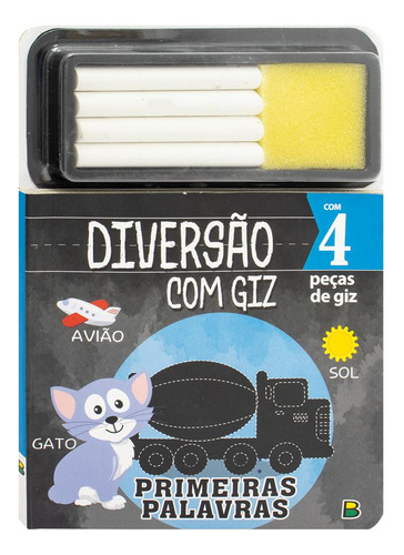 Diversão Com Giz: Primeiras Palavras, De Brijbasi., Vol. 1. Editorial Brasileitura, Capa Dura, Edição 1 Em Português, 2024