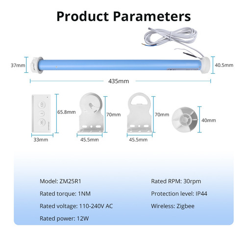 Jja Motor Zemismart Zigbee Tuya For Automatización De