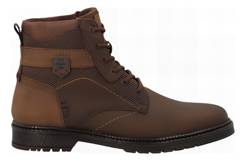Bota Casual Pv794677 Fresco Piel Sintetico Liso Cordones