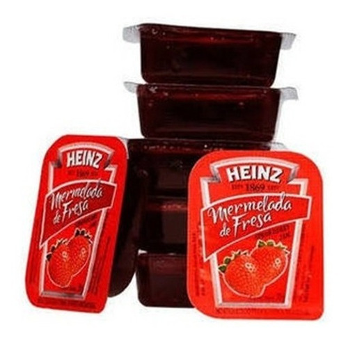 120 Blisters 20g C/u Mermelada Fresa Heinz