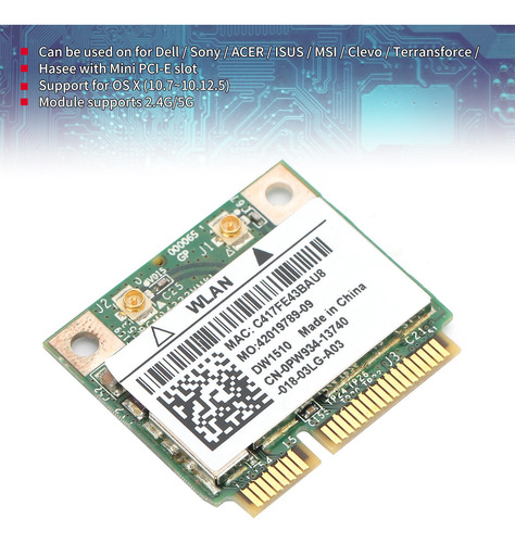 Mini Tarjeta De Red Pcie Wifi Para Suministros De Computador