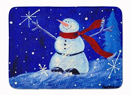 Tapete Navideño Con Muñeco De Nieve, 19  X 27 , Multicolor