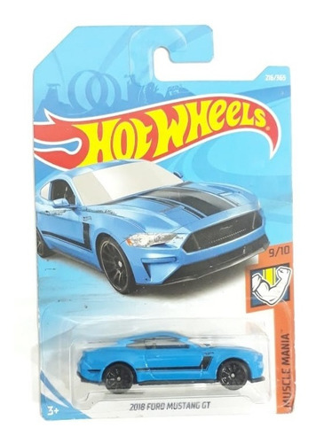 Hot Wheels Ford Mustang Gt 2018 #216 Otro Indomable De Ford!