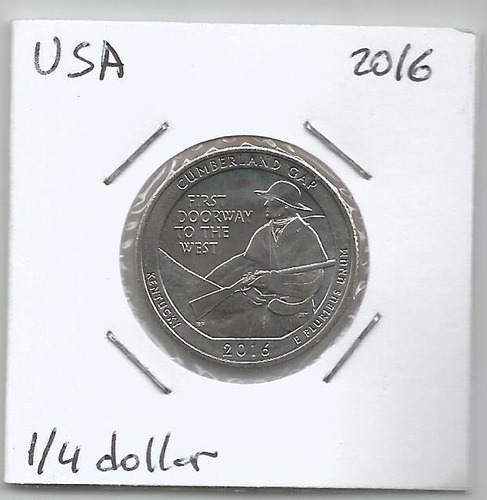 Musa59 Estados Unidos 25 Cents 2016 Cumberland Cap S/c