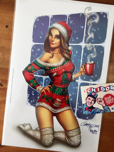 Print - Poster Scott Campbell Postal Postcard 2018 Christmas