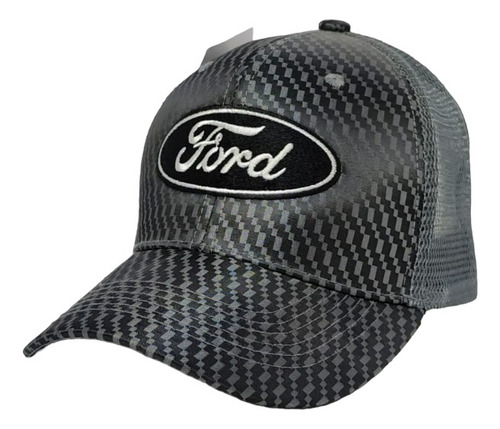 Gorra Ford Gris Metalizado Ajustable Malla -gf-100gr