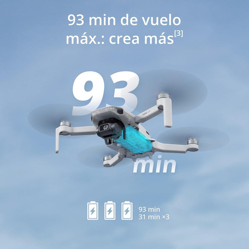 Dji Mini 4k Vuela Más Combo Dron Cámara Uhd 249g 93min