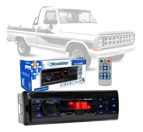 Aparelho Radio Mp3 Fm Usb Bluetooth Roadstar Ford F-1000