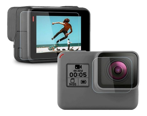 Kit Película Gopro Hero 5 6 7 Black - Vidro Temperado