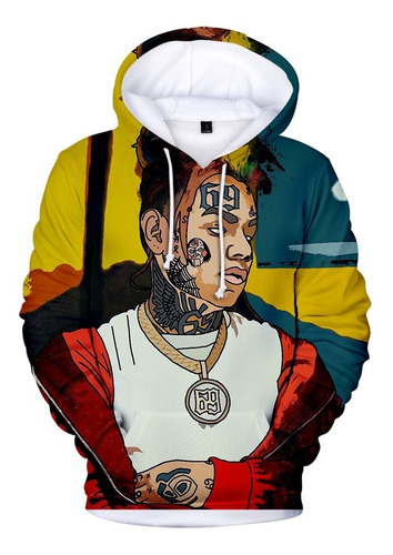 6ix9ine Gooba Sudadera Con Capucha Rapero Moda Casual