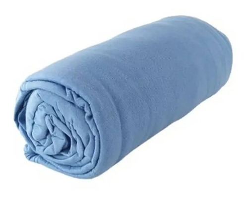 Lençol Avulso C/ Elástico Solteiro Malha 30cm Altura Venesa Cor Azul Jeans Desenho Do Tecido Liso