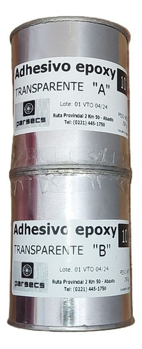 Adhesivo Epoxi Parsecs 10 Minutos Colores 1/2kg 500gr Color Transparente
