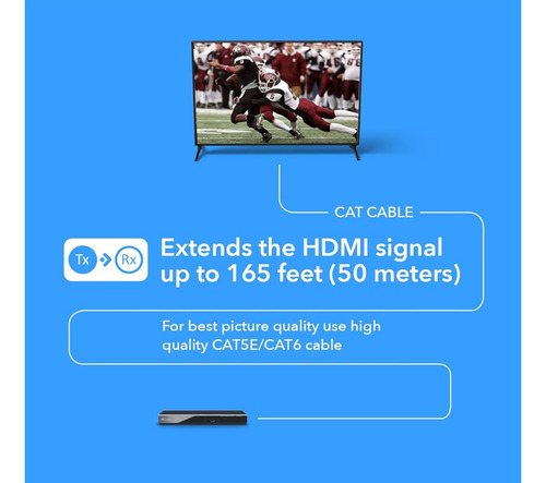 Orei Hdmi Extender Sobre El Cable Cat5 / Cat6 Por Con Ir Has