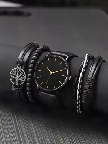 Reloj hombre LA2103-1 dorado con tablero negro - Relojes Loix