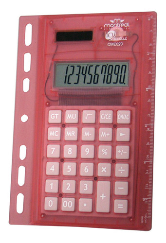 Pack 10 Unid Calculadora Montreal Para Carpeta Cme023-10