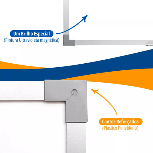 Quadro Branco Magnético 120x90 Cavalete Suporte Roda + Kit