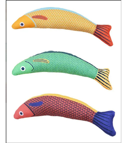 Juguetes Para Gatos Con Forma De Pez *3 Unidades
