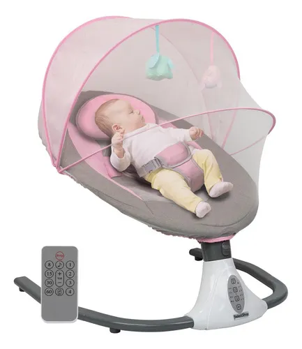 Mecedora Electrica Para Bebe Moises Cuna Columpio Mosquitero Color