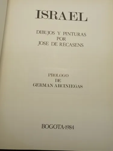 Israel - Dibujos Y Pinturas - José De Recasens (Usado)