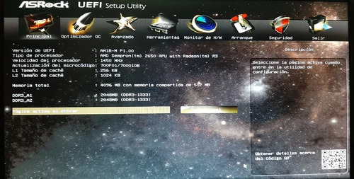 Mother Asrock Am1b-m Am1 Amd Sata 3 Usb 3.0 Negro (Usado)