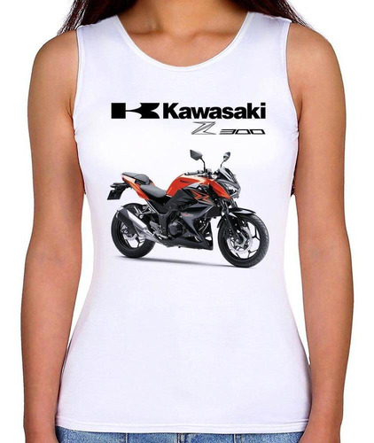 Regata Feminina Moto Kawasaki Z 300 Laranja