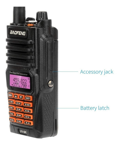 Radio Baofeng Uv-9r 10w Bateria 5000mah Vhf Uhf Fm + Cabo