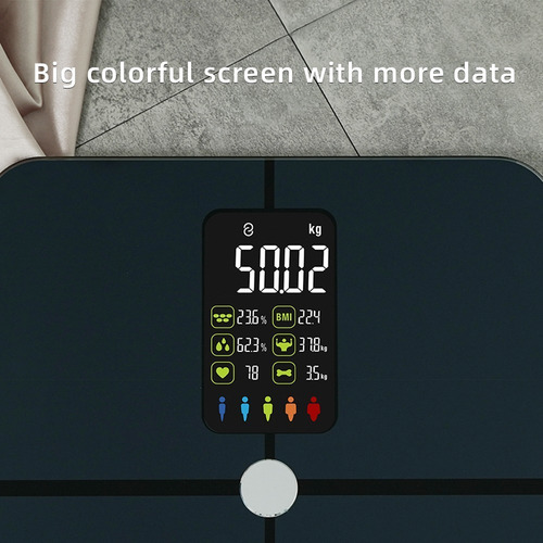 Imagen 3 de 10 de Pesa Bascula Digital Inteligente Con Pantalla De Gran Tamaño