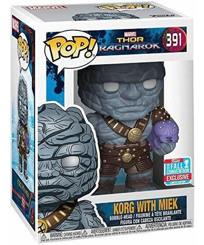 Funko Pop! Marvel Thor Ragnarok Korg Con Miek Caída Convenci