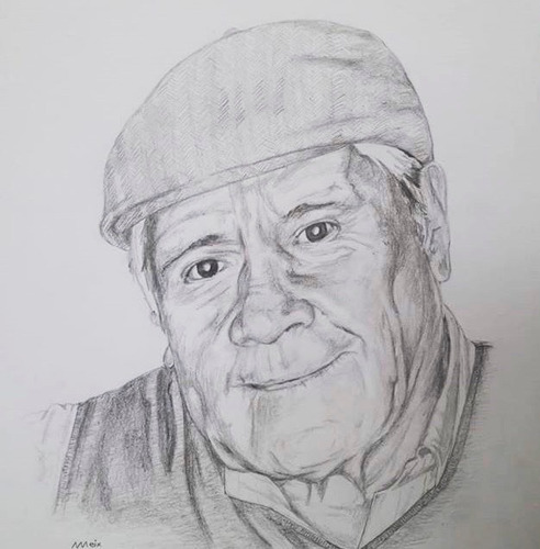 Dibujo Retrato A Lápiz Grafito Negro Tamaño A4 (una Persona)