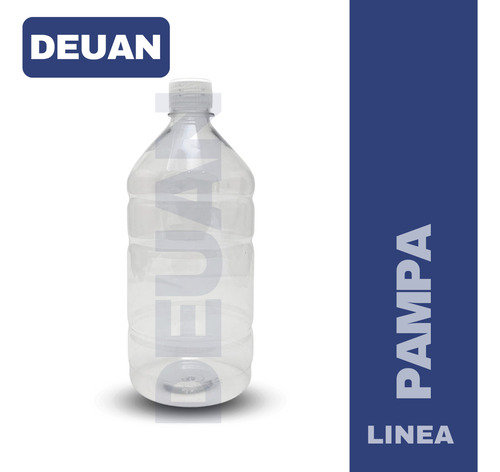 Botella Deuan Pet 950 Centímetros Cúbicos Pack X200 Transparente Ideal Para Uso Industrial Y Limpieza Con Tapa A Rosca De 28 Milímetros Universal Color Natural Material Liviano Resiste A Golpes Suaves