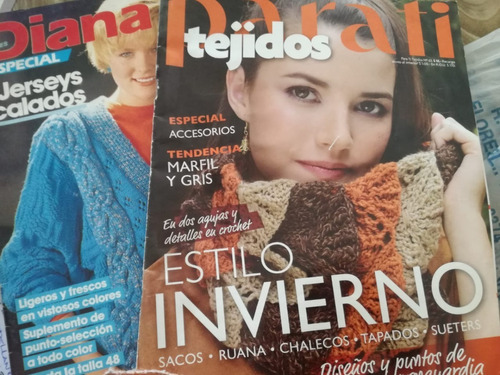 Lote De 3 Revistas De Tejido Con Prendas Adultos