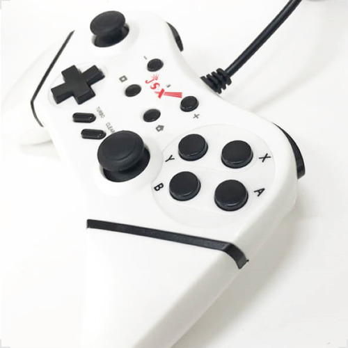 Controle Joystick Com Fio Usb Compatível Para N-switch Pc Cor Branco