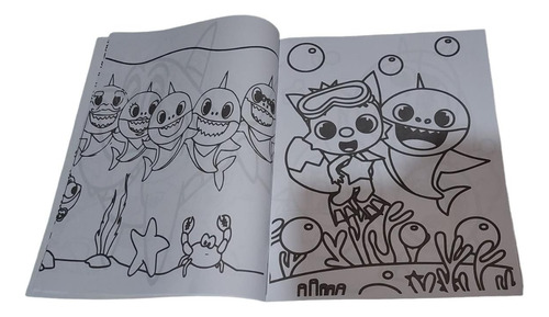 Libros Para Colorear Recuerdo Fiesta Baby Shark +crayolas