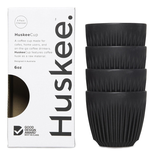Huskee - Huskeecup (paquete De 4) (carbón Vegetal, 6 Oz)