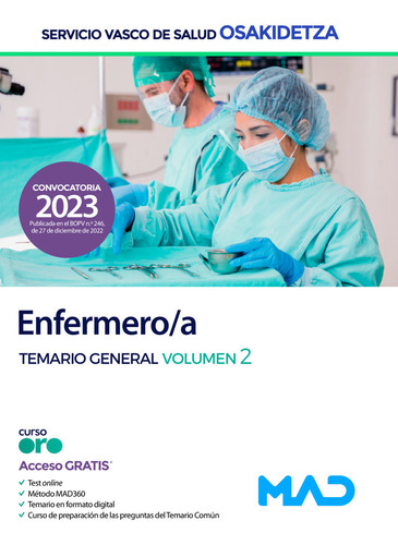 Enfermero/a Osakidetza Servicio Vasco Salud Temario G - 7 Ed