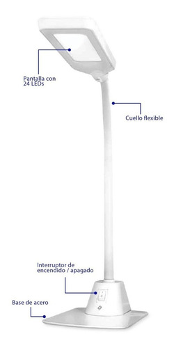 Imagen 3 de 8 de Lampara Para Escritorio 24 Leds Voltech 46189
