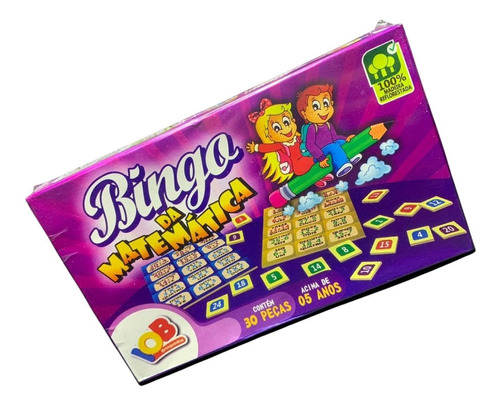 Jogo Bingo Da Matemática Educativo Pedagógico Iob
