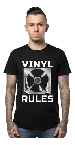 Camiseta Stompy Streetwear Vinyl Rules Dj