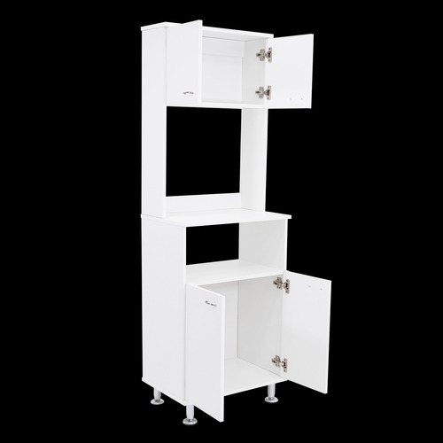 Mueble Microondas 4 Puertas Fm-011b Blanco
