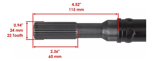 Flecha Cardan Trasera Polaris Rzr 1000xp 2 Y 4 Plazas 14-23