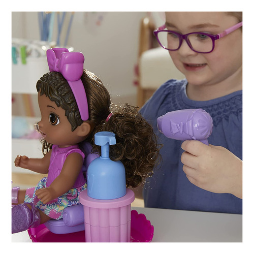 Baby Alive Sudsy - Muñeca Estilo De Pelo Negro, Incluye Muñe