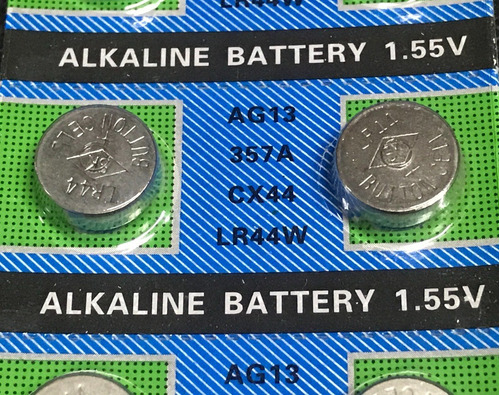 02 Pila Bateria Alcalina 1.55v Ag13 357a Cx44 Lr44w Lr44