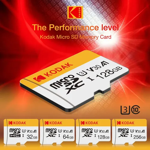Memoria Micro Sd Xc Kodak 128 Gb Uhs-1 U3 V30 A1 Clase 10