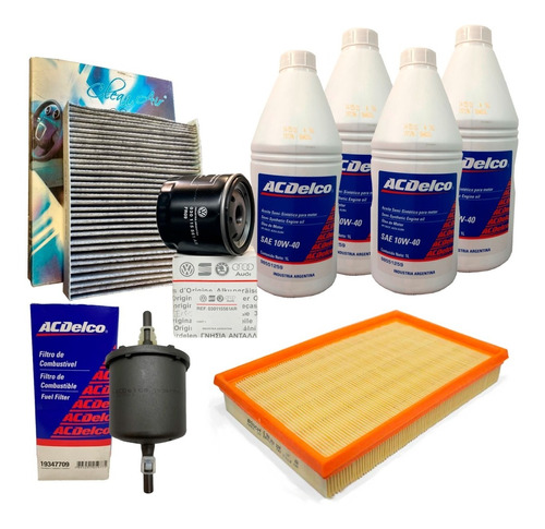 Kit 4 Filtros  + Aceite Volkswagen Fox 1.6 8v 2008 2009 2010