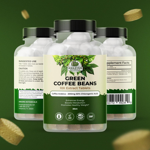 Amazing Botanicals Extracto Café Verde 200mg 30 Tabletas