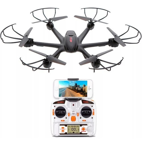 Drone Mjx 600 Cuadricoptero Gps Hd Color Negro