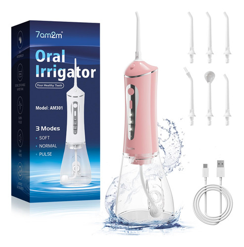 7am2m Irrigador Dental De Agua Inalambrico Para Dientes, Lim